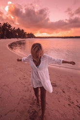 Boho Boho Mini Dress, Beach Dress, Cover up Dress, White Tunic Brigette