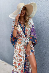 Boho Robe, Kimono Robe, Beach Cover up, Carina Rose Purple