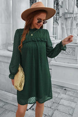 Boho Mini Dress Tunic Dress, Willow in Green