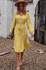 Boho Midi Dress, Claire in Yellow