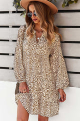 Boho Mini Dress Tunic Dress, Stella in Brown