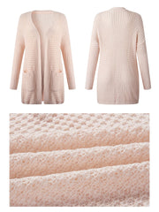 Loose Solid Color Pocket Cardigan