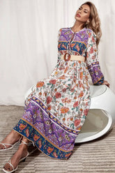Gown Dress, Boho Maxi Dress, Loose Dress, Carina Rose in Purple