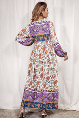 Gown Dress, Boho Maxi Dress, Loose Dress, Carina Rose in Purple