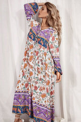 Gown Dress, Boho Maxi Dress, Loose Dress, Carina Rose in Purple