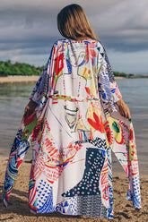 Boho Robe, Beach Cover up, Beach Robe, Blue Fashion
