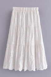 Boho Skirt, Hippie Skirts, Midi Skirt, Mariana in Lace White, Purple and Black