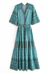 Boho Maxi Dress, Gown, Adrienne Oasis and Desert