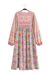 Gown Dress, Boho Maxi Dress, Loose Dress, Elliana Flower