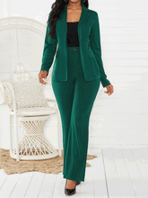 Women's Sets Lapel Long Sleeve Blazers & Pants Two Piece Set