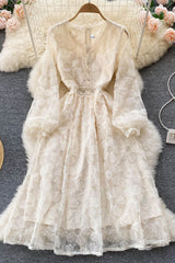 Vintage Dress - Boho Maxi Dress - Lace French Style Long Dress Victoria