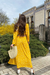 Vintage Two-Piece Set - Boho Matching Top and Skirt - Summer Vacation Sylvie Yellow