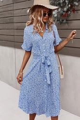 Boho Midi Dress, Sundress, Layla Blue