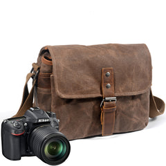 Outdoor Digital Professional Waterproof Wax Canvas Shoulder Shoulder Bags