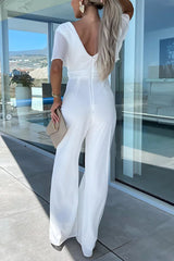 Devoted To You Bell Sleeve High Waist Jumpsuit