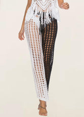 Cut Out Solid Color Pants