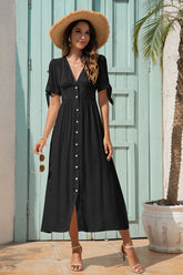 Boho Maxi Dress, Sundress, Talia in Black