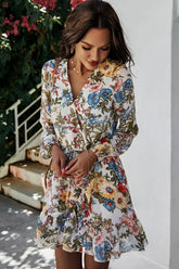 Boho Mini Dress Hannah in White