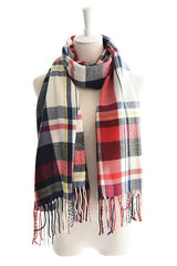 Plaid Tassels Scarf