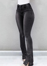 Casual Ripped Bell Jeans