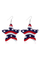 Cute Flag Day Theme Water Drop Earrings