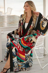 Boho Robe, Kimono Robe, Silk robe, Beach Cover up, Geisha Glam