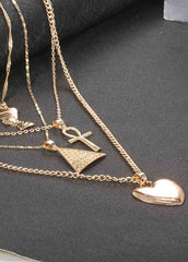 Egyptian Pharaoh Queen Pyramid Clavicle Necklace