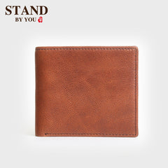 Retro Men's Short Leather Cowhide Trendy Soft Purse
