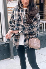 Pockets Button Woolen Shirt Coat