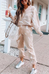 Print Hoodie Pants Set