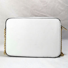 Women's Small Square Cross Pattern Leather Shoulder Chain Fashion Crossbody Bags