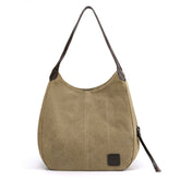 Canvas Women's Fashionable Artistic Simple Shoulder Casual Big Tote Bags