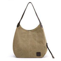 Canvas Women's Fashionable Artistic Simple Shoulder Casual Big Tote Bags