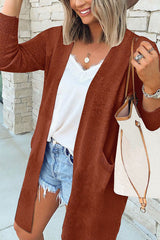 Fashion British Style Adult Sweater Solid Patchwork Pocket Conventional Collar Tops