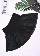 Lace Cut Out High Waist Swim Skirt