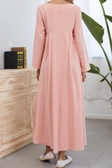 Casual Simplicity Solid Square Collar A Line Dresses