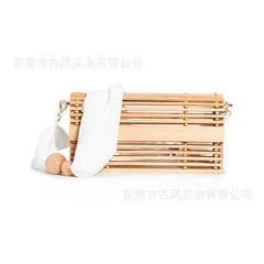 Rattan Weave Woven Holiday Portable Shoulder Bamboo Basket Women