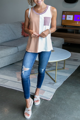 Casual Solid Split Joint O Neck Tops