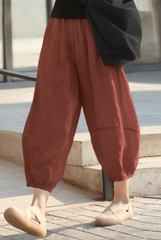 Casual Solid Patchwork Harlan Mid Waist Harlan Solid Color Bottoms