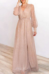 Casual Solid Mesh V Neck Waist Skirt Dresses