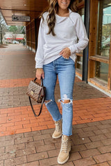 Fashion Casual Solid Zipper Zipper Collar Tops