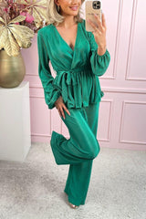 Fashion Solid Cardigan Collar Long Sleeve Two Pieces(5 colors)