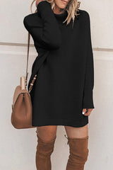 Casual Elegant Solid Color Turtleneck One Step Skirt Dresses(4 Colors)