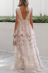 Sexy Celebrities Solid Solid Color V Neck Cake Skirt Dresses