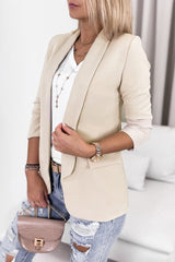 Work Solid Turn-back Collar Outerwea(4 Colors)