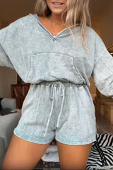 Casual Solid Make Old V Neck Loose Jumpsuits(7 Colors)