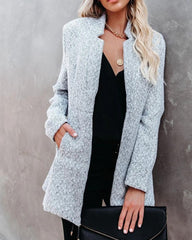 Solid Color Long Sleeve Coat