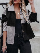 Turn Down Collar Button Long Sleeve Crop Jacket
