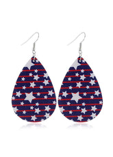 Cute Flag Day Theme Water Drop Earrings