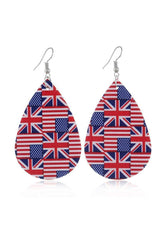 Cute Flag Day Theme Water Drop Earrings